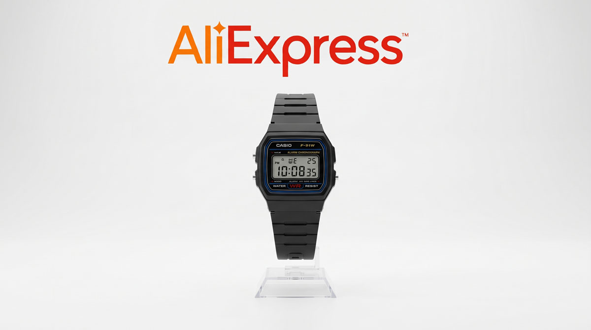 Casio F-91W á AliExpress fyrir íslenska kaupendur